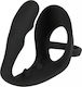 You2Toys Black Velvets Cock & Balls Spliting Ring with Buttplug Black 10.5cm