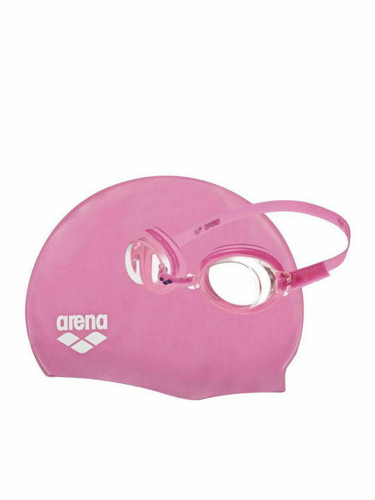 Arena Pool Set Silicone Kids Swimming Cap Pink