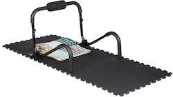 Relaxdays Saltele & Podele Echipament Sala De Sport Puzzle 30x30x30cm 24 Bucăți Negre