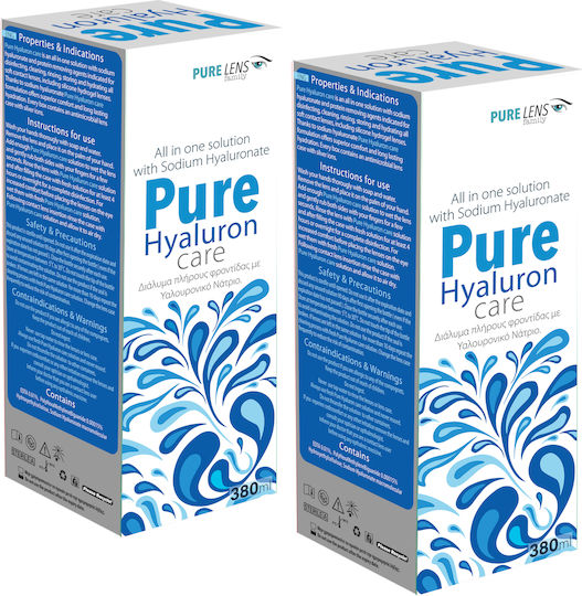 Pure Lens Hyaluron Care Разтвор за контактни лещи 2x380мл