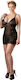 Cottelli Collection Lingerie Dress Plus Size Black