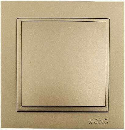 Mono Electric Despina Metallic Επιτοίχιος Διακόπτης Τοίχου Μονός με Πλαίσιο Aller Retour Χρυσός