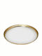 Espiel Leona Platou Decorativ Rotundă Sticlă Golden 1buc 21x21x2buc