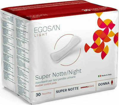 Santex Egosan Light Super Notte Nacht Inkontinenz-Pads Normale Flüssigkeit 5.5 Tropfen 30Stück