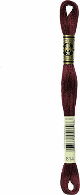 DMC Thread Embroidery Μουλινέ 117 Cotton in Burgundy color 8m Burgundy