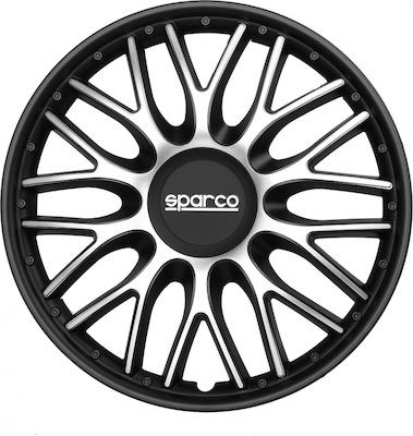 Sparco Σετ Τάσια Αυτοκινήτου Roma 4τμχ 14" Μαύρο/Ασημί