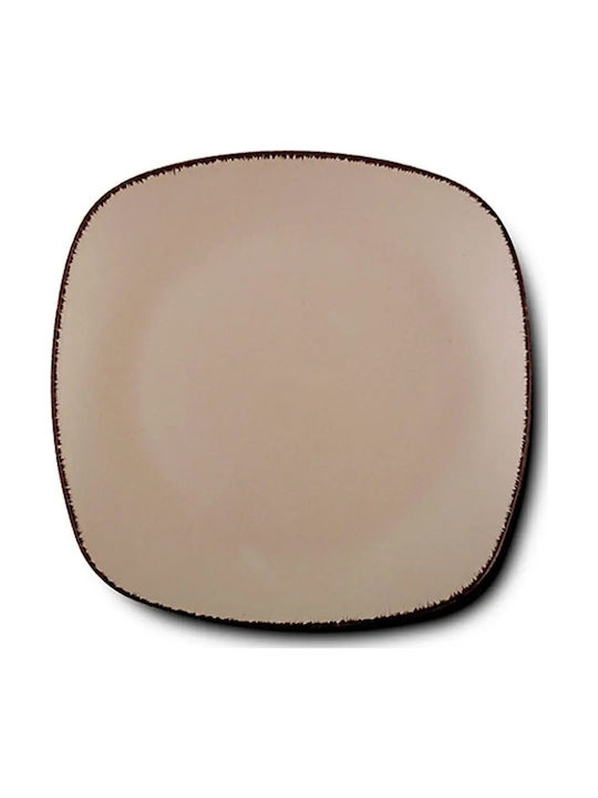 Nava Brown Sugar Teller Untiefe Platz Keramik Braun 26x26cm