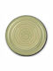 Nava Lines Plate Desert Ceramic Green with Diameter 19.5cm
