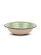 Nava Lines Plate Soup Plates Ceramic Green with Diameter 22cm 1pcs