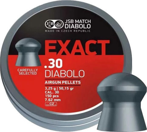 JSB Match Diabolo Exact .30 50,15 Grain / 3.25g 150pcs 7.62mm