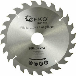 Geko Cutting Disc for Wood Cutting Disc Wood Hole Diameter 200mm with 60 Teeth 1pcs