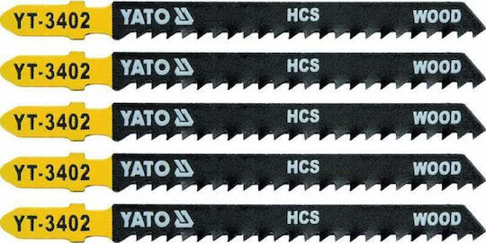 Yato Jig Saw Blade for Wood 100mm 8TPI Universal 5pcs YT-3402