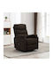 Relaxsessel mit Fußhocker Dark Brown 74x90.5x100cm