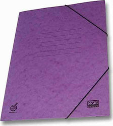 Skag Folder Prespan with Rubber Band and Ears for Paper A4 Purple