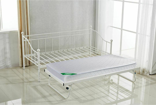 Marin Single Sofa Bed Metal White For Mattress 90x190cm E8043,21