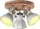 vidaXL Ceiling Mount Light 42cm Silver with Socket E27