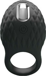 Pretty Love Heloise Silicone Vibrating Cock Ring Вибриращ Пръстен Петел Силикон Black BI-210192