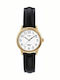 Timex Easy Reader Γυναικείο Ρολόι 25mm Μπαταρίας με Μαύρο Δερμάτινο Λουράκι