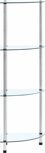 Eckbibliothek Transparent 30x30x100cm