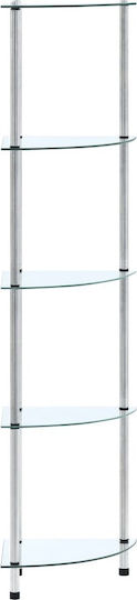 Eckbibliothek Transparent 30x30x130cm