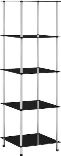 Βιβλιοθήκη Μαύρο 40x40x130εκ.
