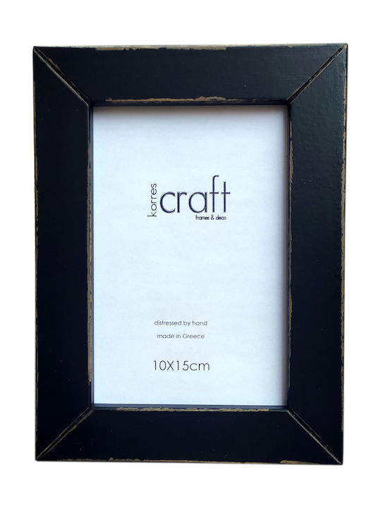 Korres Craft Κορνίζα Ξύλινη Plain Slim 10x15cm Μαύρη