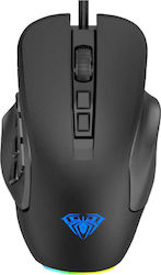 Aula Fire Η510 RGB Gaming Mouse 10000 DPI Black