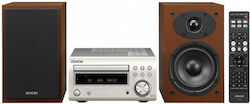 Denon Ηχοσύστημα 2.0 D-M41DAB RCDM41DAB+SCM41 60W με CD / Digital Media Player, WiFi και Bluetooth Silver/Walnut