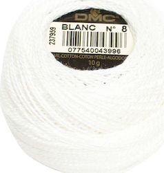 DMC Κλωστή Κεντήματος Cotton Perle No8 Βαμβακερή No 8 Blanc (Λευκό)