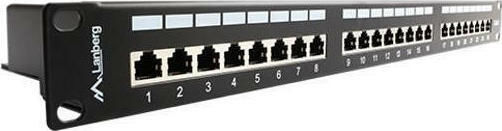 Lanberg Patch Panel Shielded για Rack 1U 19" 24 Θυρών cat6 Μαύρο