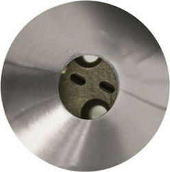 Aca Round Metallic Recessed Spot with Socket G4 Silver 3.4x3.4cm. 1pcs