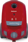 Rohnson R-1185 Red Ηλεκτρική Σκούπα 800W με Σακούλα 2.5lt Κόκκινη