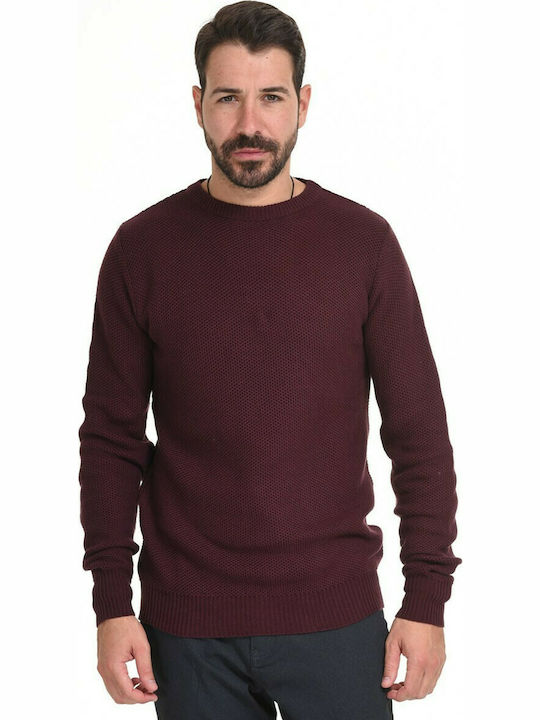 Splendid Herren Langarm-Pullover Burgundisch