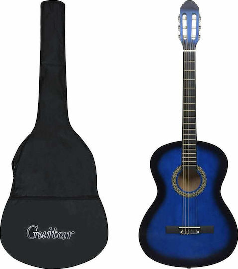 vidaXL Classical Guitar 4/4 with Bag Blue