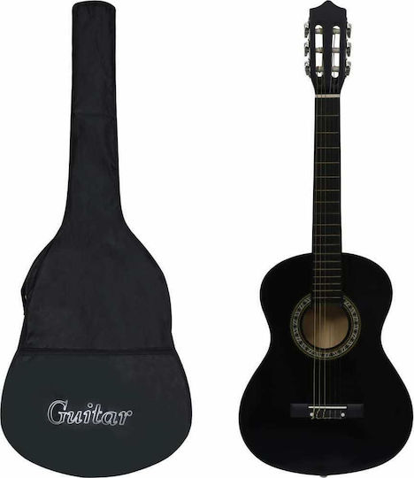 vidaXL Klassisch Gitarre 1/2 für Kinder mit Tasche Schwarz