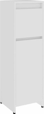 vidaXL Floor Bathroom Column Cabinet L30xD30xH95cm White