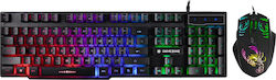 Tracer Gamezone Stir Gaming Tastatur-Set mit RGB-Beleuchtung & Maus (Englisch UK) Schwarz