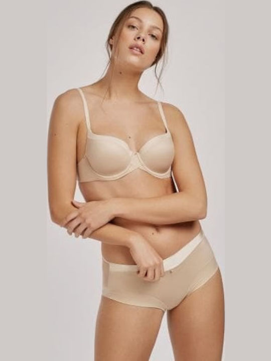 Gisela Beige Σουτιέν ohne Polsterung mit Bügel