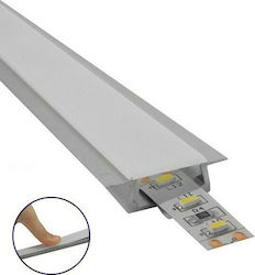 GloboStar Walled LED Strip Aluminum Profile with Opal Cover 100x1.6x0.5cm