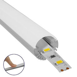 GloboStar Hängend Aluminiumprofil für LED-Streifen mit Opal Abdeckung 100x2x2.2cm