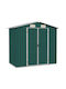 Metallic Garden Shed Galvanized Green with Air Vents M2.05xW1.29xH1.83m