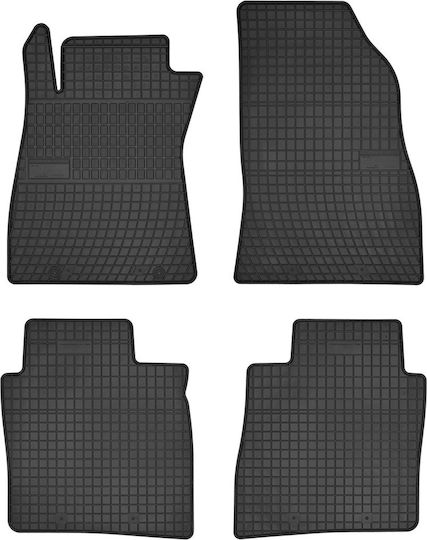 Frogum Set of Front and Rear Mats 4pcs for Nissan Pulsar 2014-2018 Black