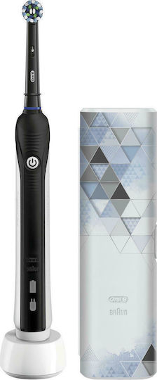 Oral-B Pro 1 750 Design Edition Electric Toothbrush with Timer, Pressure Sensor, and Travel Case Black