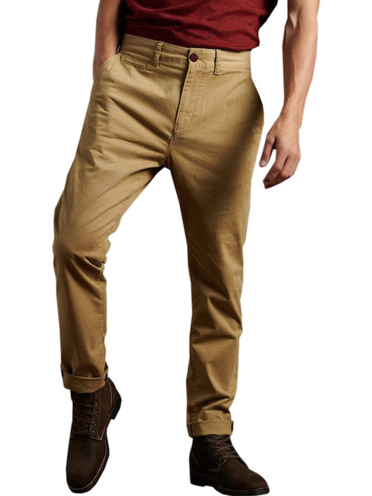 Trousers Chino Elastic in Slim Fit Sand