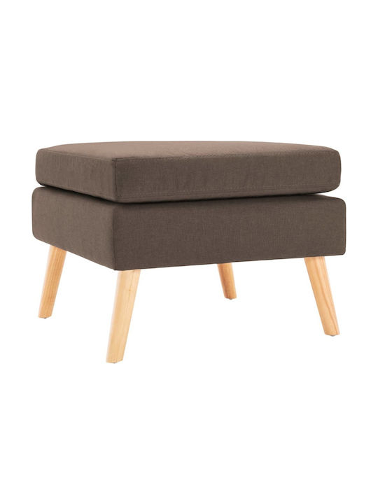 Stool Footstool Upholstered with Fabric Coffee ...