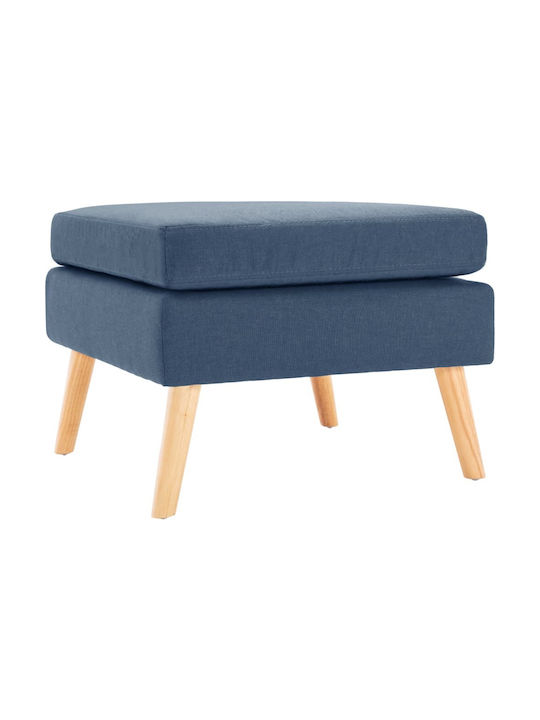 Stool Footstool Upholstered with Fabric Blue 54...