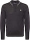 Polo Langarm-Pullover Gray