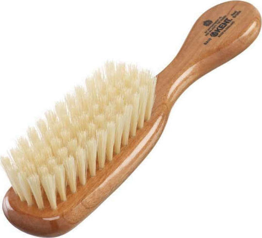 Kent Baby Brush Super Soft Pure White Bristle Cherrywood Beige 1pcs