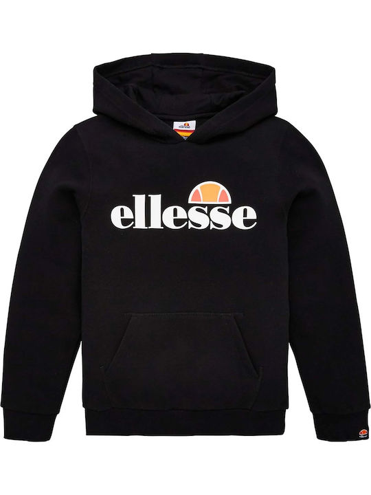 Ellesse Fleece Hanorac Copii cu Glugă și Buzunare Negru Jero Oh