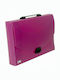 Metron Plastic Drafting Bag with Buckle and Handle 38x5x28cm Purple